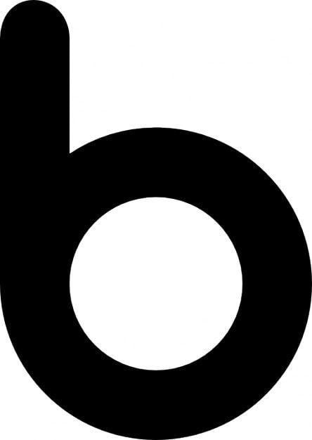 Black Circle White B Logo - B icon Icon