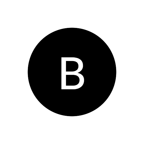 Black Circle White B Logo - Brobston Group