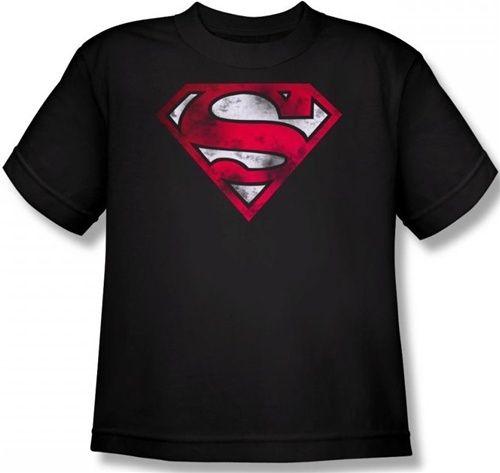 Superman War Logo - Superman Youth T-Shirt - War Torn Shield Logo - NerdKungFu