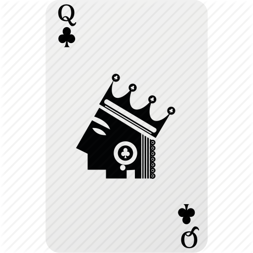 Queen Card Logo - Card, club, hazard, playing cards, poker, queen icon