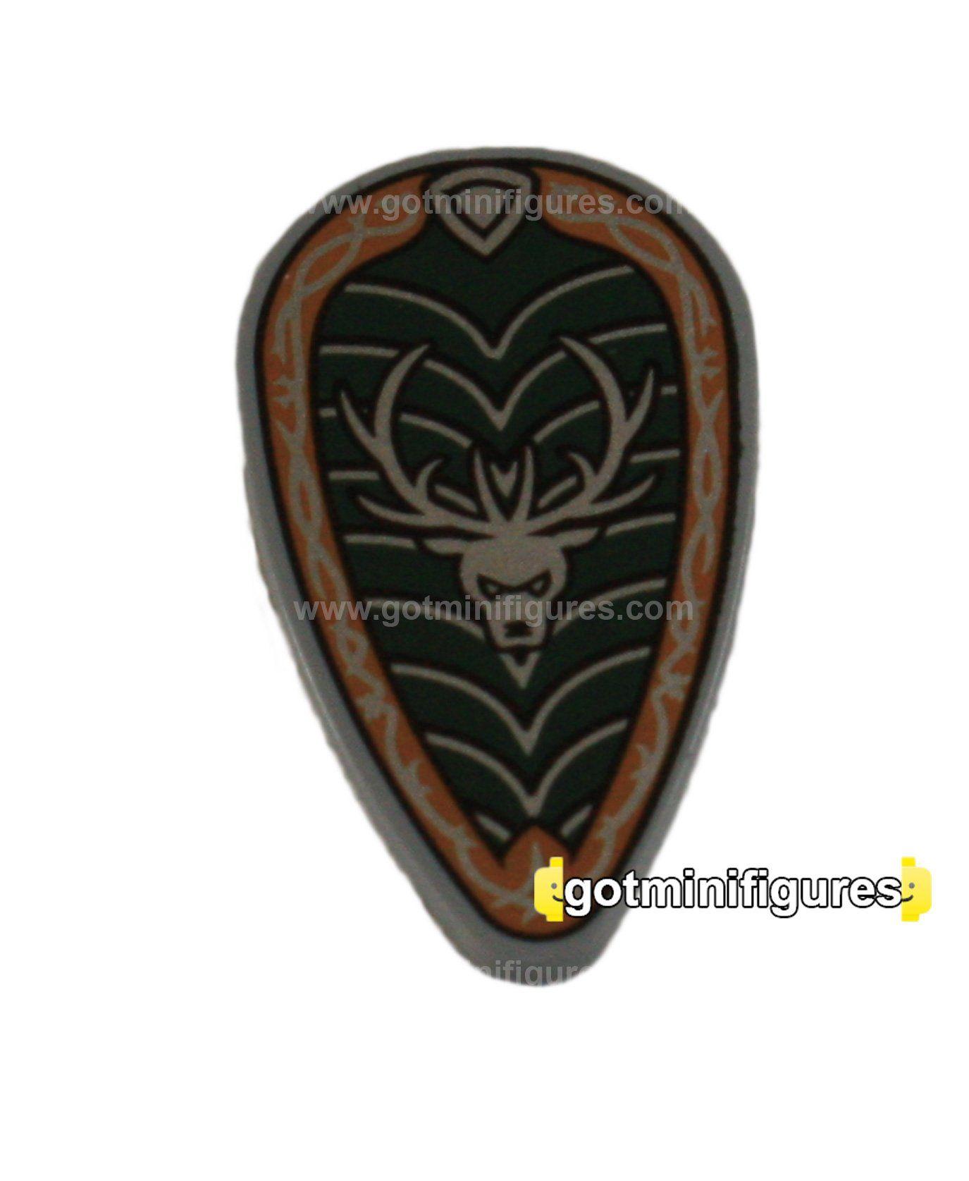Green and Orange Shield Logo - LEGO SHIELD Forestman ELF SILVER DEER [Green/Orange] LARGE ...