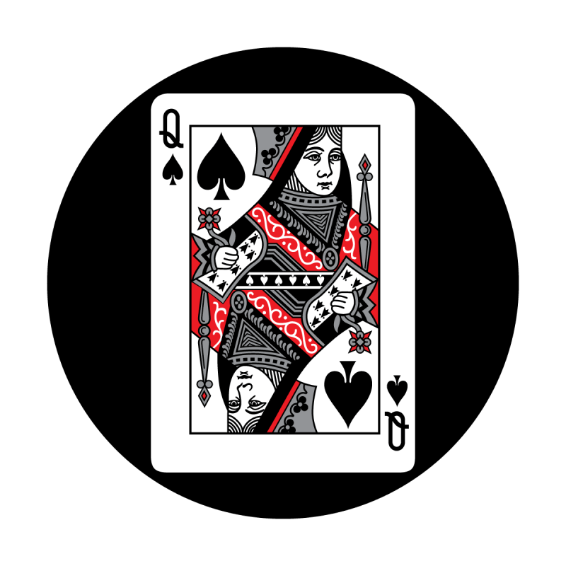 Queen Card Logo - Red Card