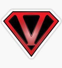 Super V Logo - Super v Logo Stickers