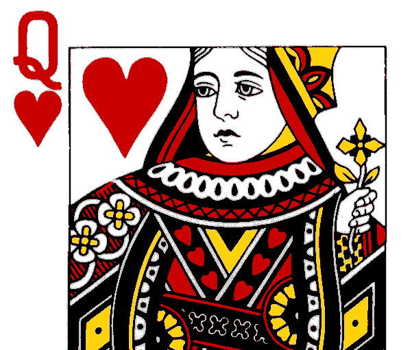 Queen Card Logo - Words Left Out: Queen of Hearts