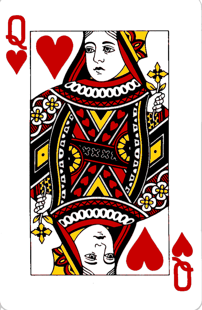 Queen Card Logo - Courts on playing cards