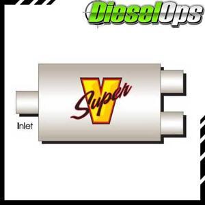 Super V Logo - Flo Pro Super V Muffler Center Dual 3 In 2.5 Out 19 Long