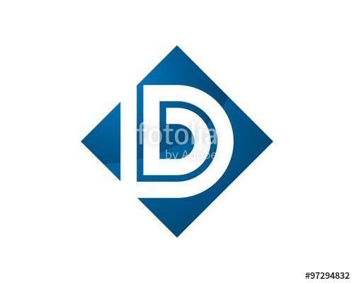 Diamond Shape Logo - D Letter Diamond Shape Logo Template