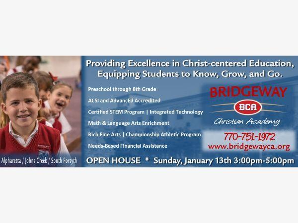 Bridgeway Christain Academy Logo - Jan 13 | Bridgeway Christian Academy | Alpharetta-Milton, GA Patch