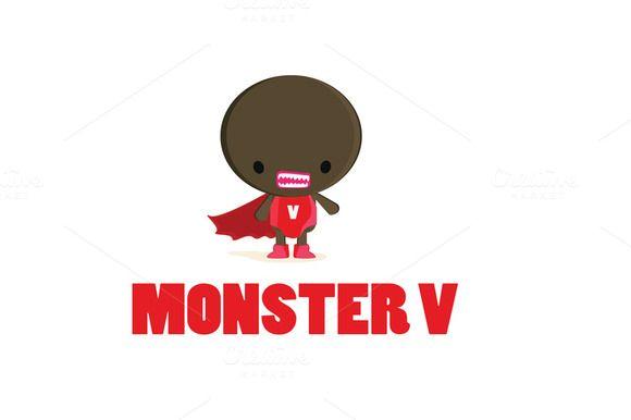 Super V Logo - Monster V Logo by Super Pig Shop on Creative Market. Logo Templates