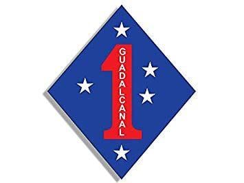 Diamond Shape Logo - American Vinyl 1st Marine Division Guadalcanal Diamond