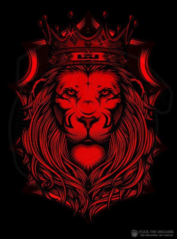 LeBron Lion Logo - Nike King Of All Kings Lebron James by The Dreamers Art Parlor , via ...