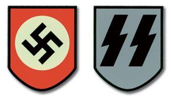 German SS Logo - Waffen-SS Helmet Decal from Hessen Antique
