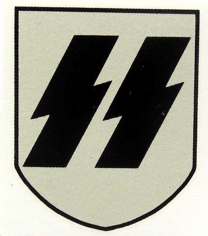 German SS Logo - WW2 German Helmet Decals, Transfers and Stencils