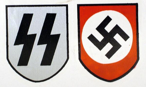 German SS Logo - German WW2 Helmet Decal Set- Schutzstaffel, Waffen SS