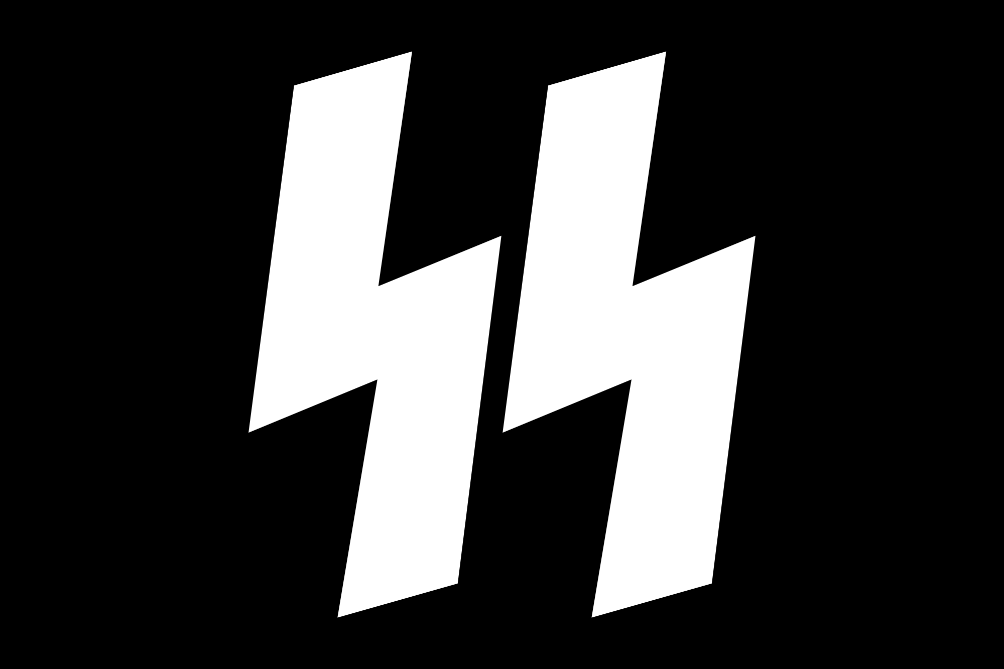 German SS Logo - File:Flag of the Schutzstaffel.svg - Wikimedia Commons