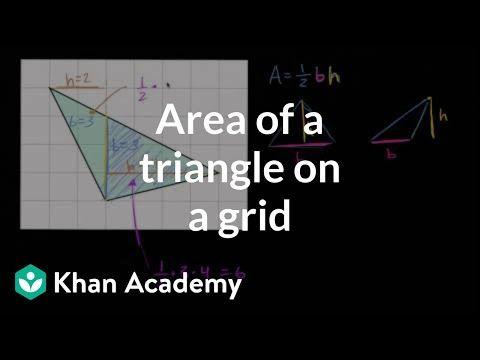 Sideways Green Triangle Logo - Area of a triangle on a grid (video) | Area | Khan Academy