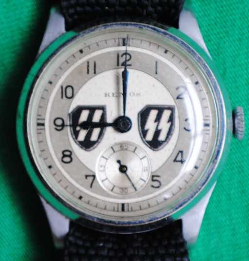 German SS Logo - WWII German Nazi wrist watch with SS Logo