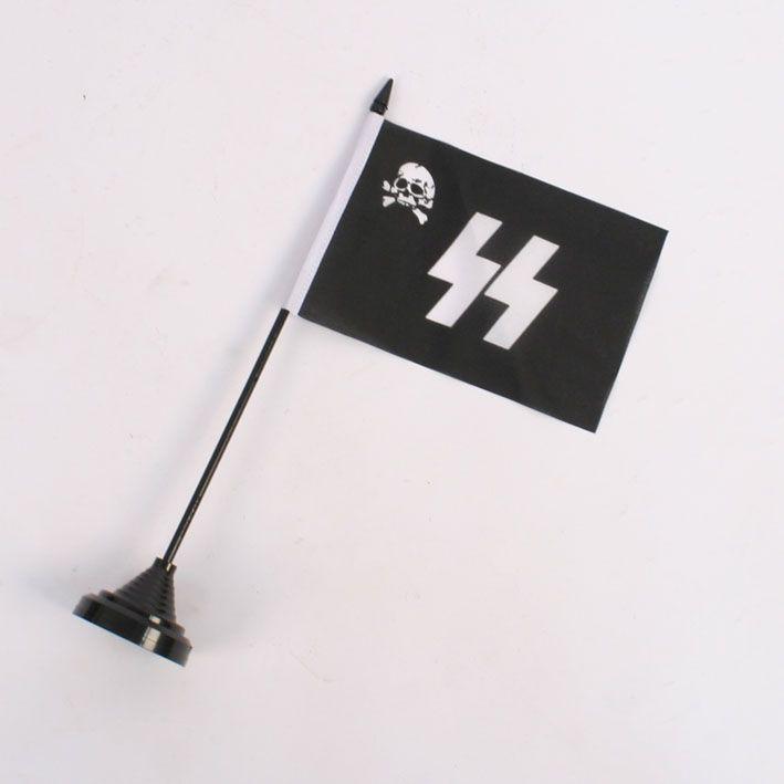 German SS Logo - German SS desk top flag and base