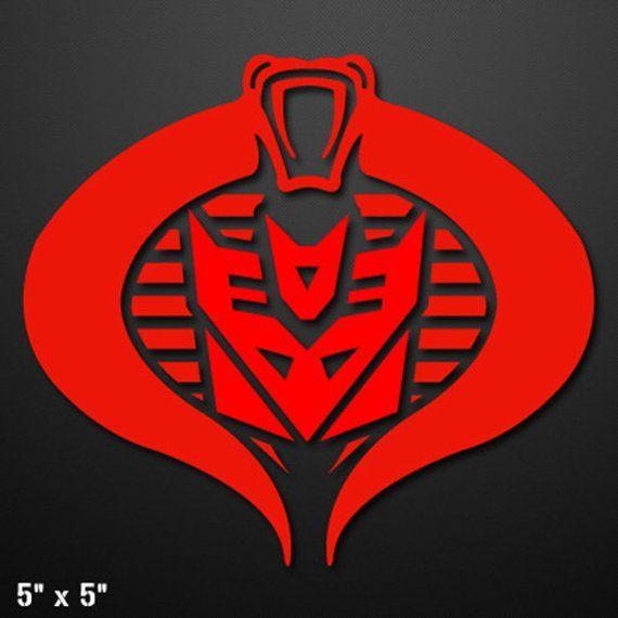 Cobra Decepticon Logo - COBRA Decepticon custom vinyl Decal/Sticker | Etsy
