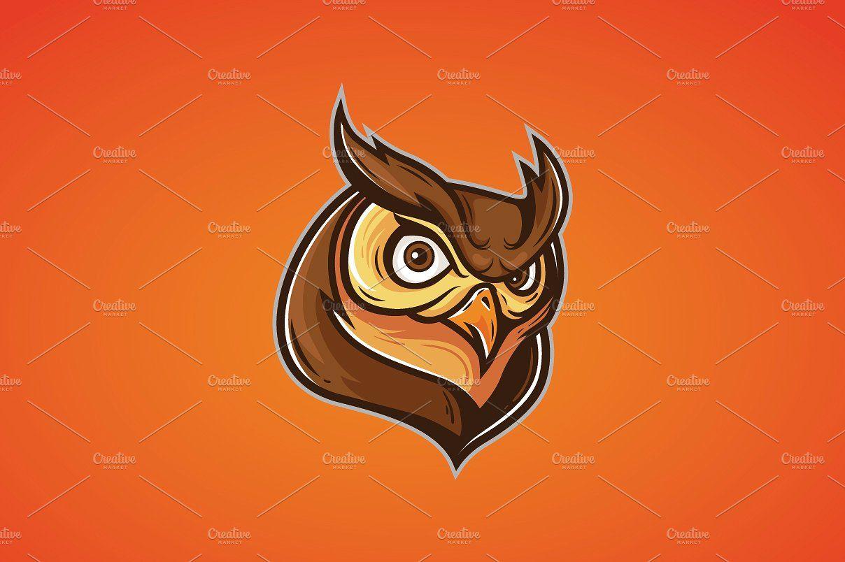 Bird Mascot Logo - Owl Mascot Logo Logo Templates Creative Market