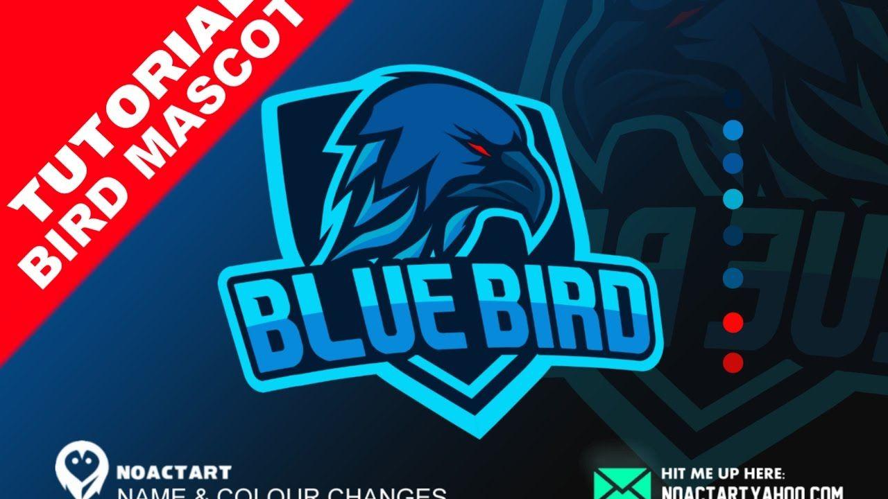 Bird Mascot Logo - speedart mascot logo | bird - YouTube