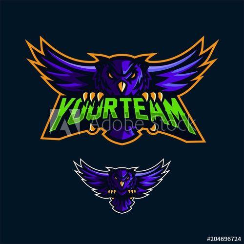 Bird Mascot Logo - bird owl esport gaming mascot logo template - Buy this stock vector ...