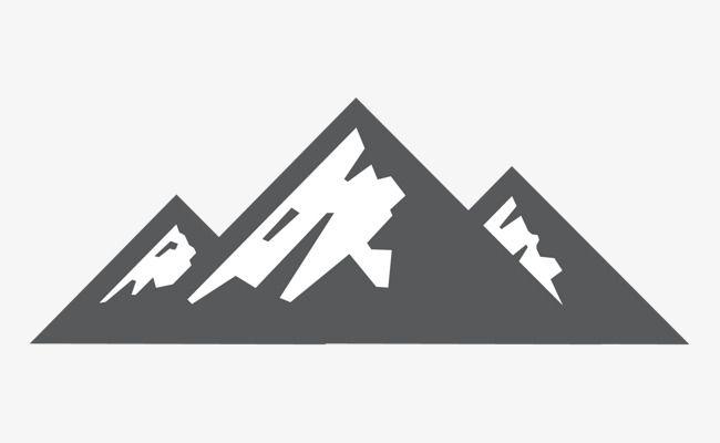 White Mountain Logo - Hand Painted Black And White Mountain Material, Mountain Material