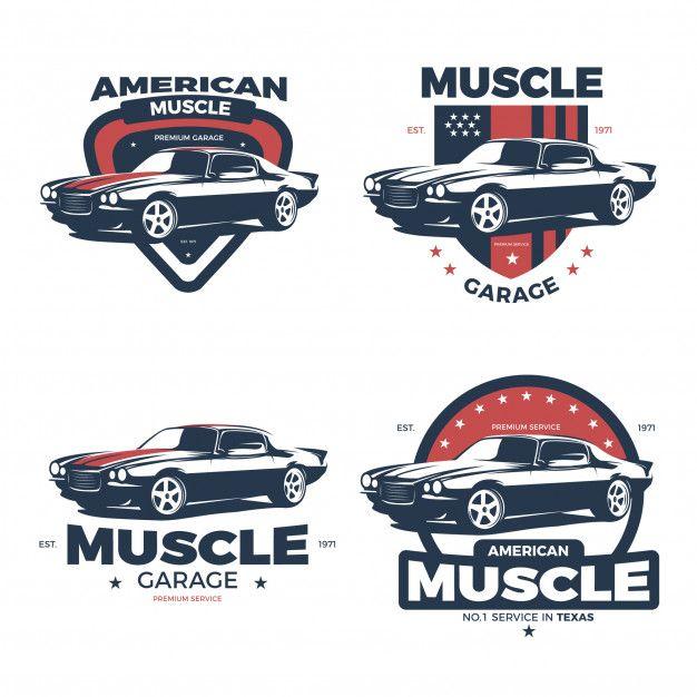 American Muscle Car Logo - Car Logo Collection Vector | Premium Download