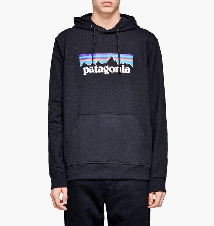 Black Patagonia Logo - Patagonia P6 Logo Uprisal Hoodie | Black | Pullover hoodies | 39539 ...