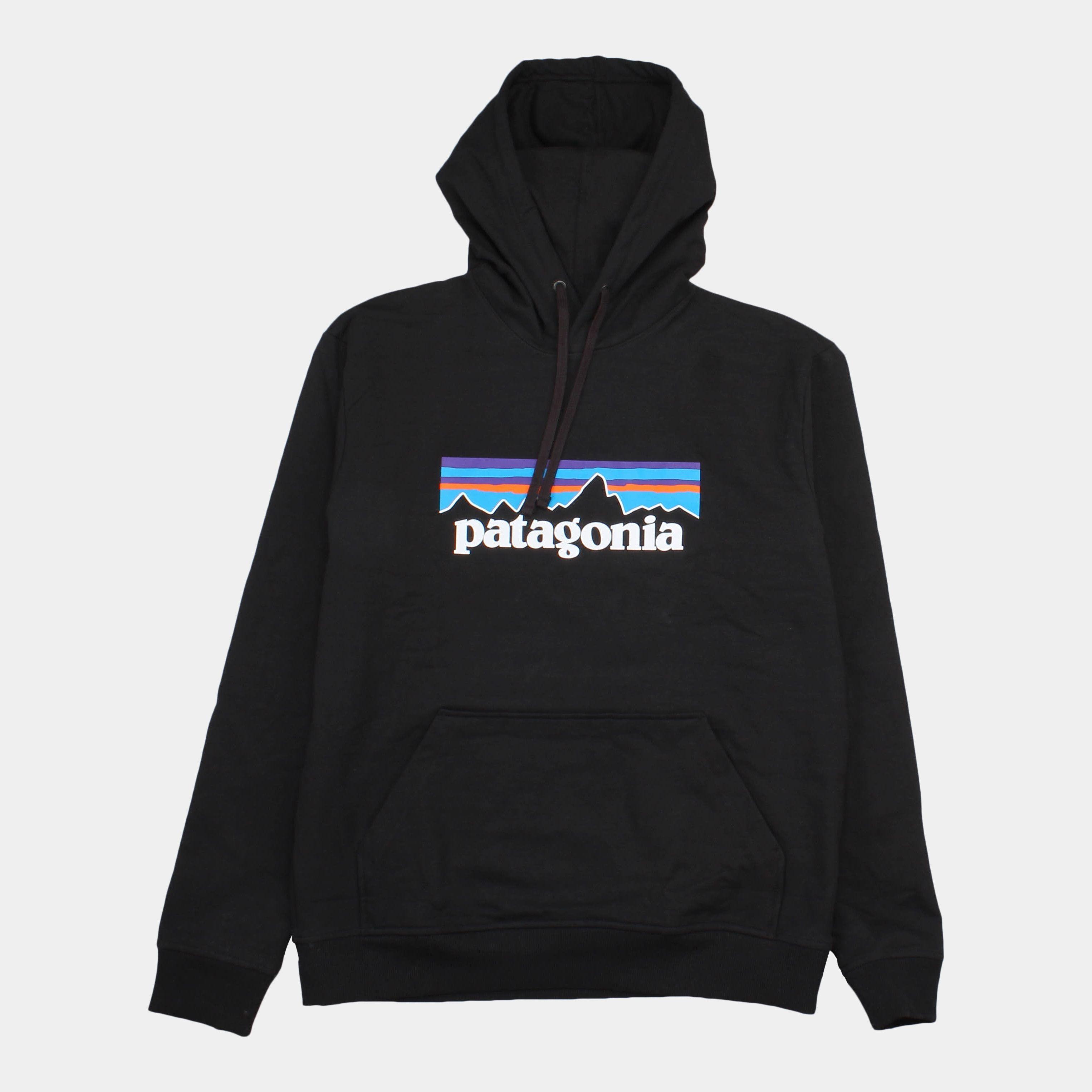 Black Patagonia Logo - Patagonia P-6 Logo Hoodie Black | Shop Patagonia Online