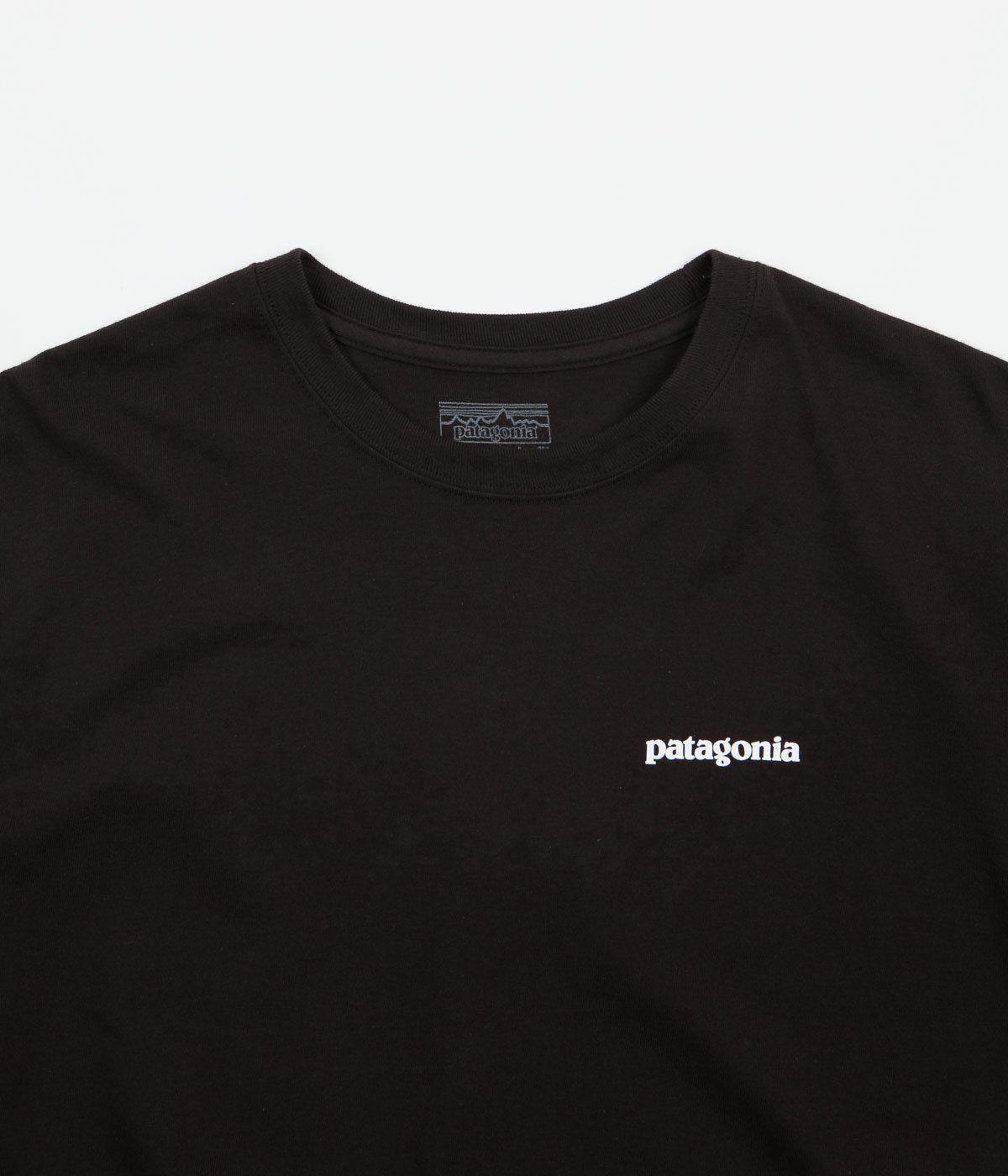 Black Patagonia Logo - Patagonia P-6 Logo T-Shirt - Black | Always in Colour