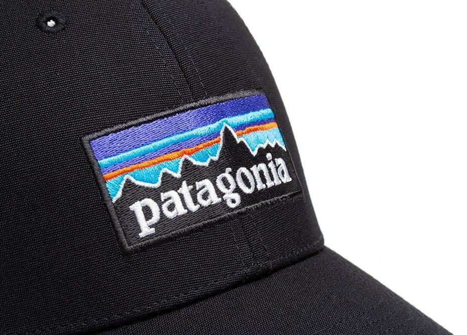 Black Patagonia Logo - Patagonia P 6 Logo LoPro Trucker Hat (Black)
