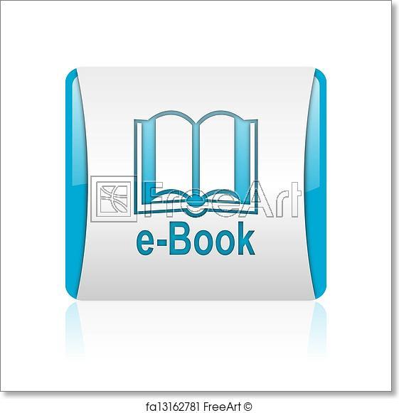 Blue White Square Logo - Free art print of E-book blue and white square web glossy icon ...