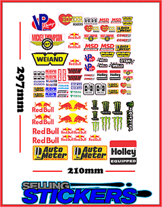 Energy Car Logo - DRIFT AND DRAG CAR LOGO BRAND SET A4 SIZE ENERGY DRINK LOGOS | eBay