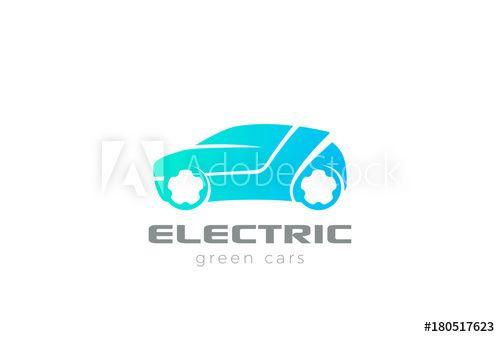 Energy Car Logo - Electric Car Logo vector. Green Alternative energy vehicle icon ...