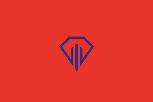 Is That Red Diamond Shape Logo - Diamond real estate logo design. Luxury home construction idea ...
