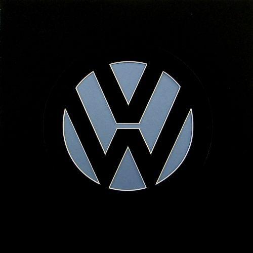 Black VW Logo - VW Badge Logo - Designer Picture Mounts. Bath