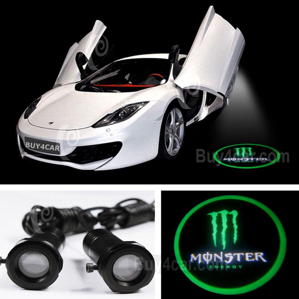 Energy Car Logo - 3D Laser Car Door Lamp Led Ghost Shadow Car Logo Light For MONSTER