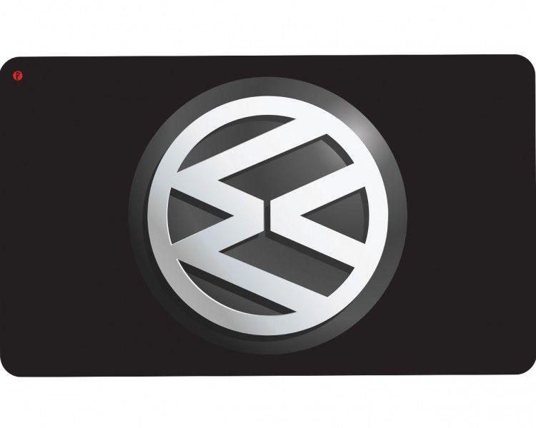 Black VW Logo - Black With Grey VW Logo fridge front