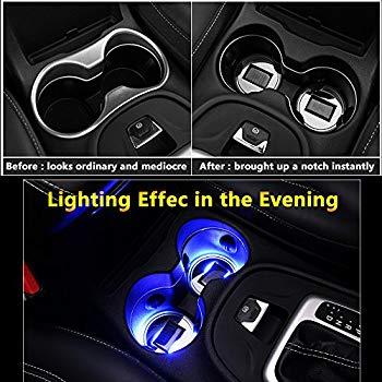 Energy Car Logo - Amazon.com: 2pcs Solar Energy Car Logo LED accessory Cup Holder Pad ...