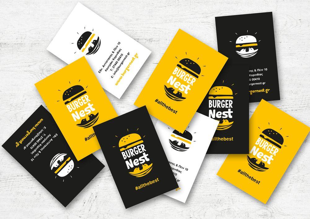 Black Yellow Brand Logo - Sophia Georgopoulou - Burger Nest BRAND DESIGN World Brand Design ...