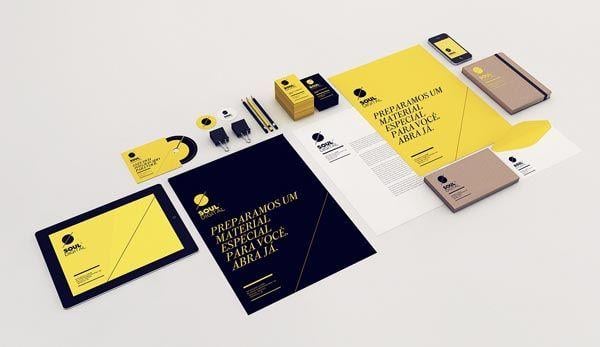 Black Yellow Brand Logo - Soul Digital by Isabela Rodrigues Branding Studio