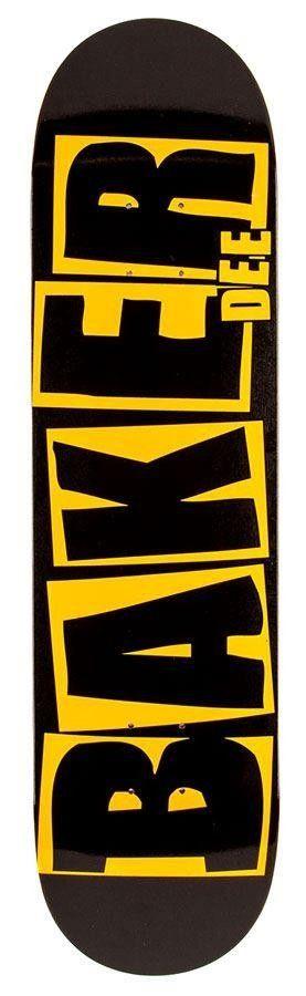 Black Yellow Brand Logo - Baker Brand Logo Black/Yellow Dee Pro Skateboard Deck - 8 ...