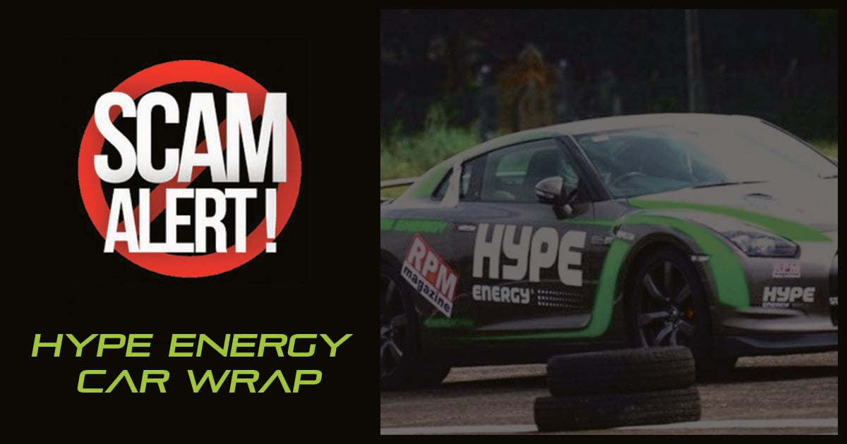 Energy Car Logo - Car Wrap Scam Information » Hype Energy Drinks