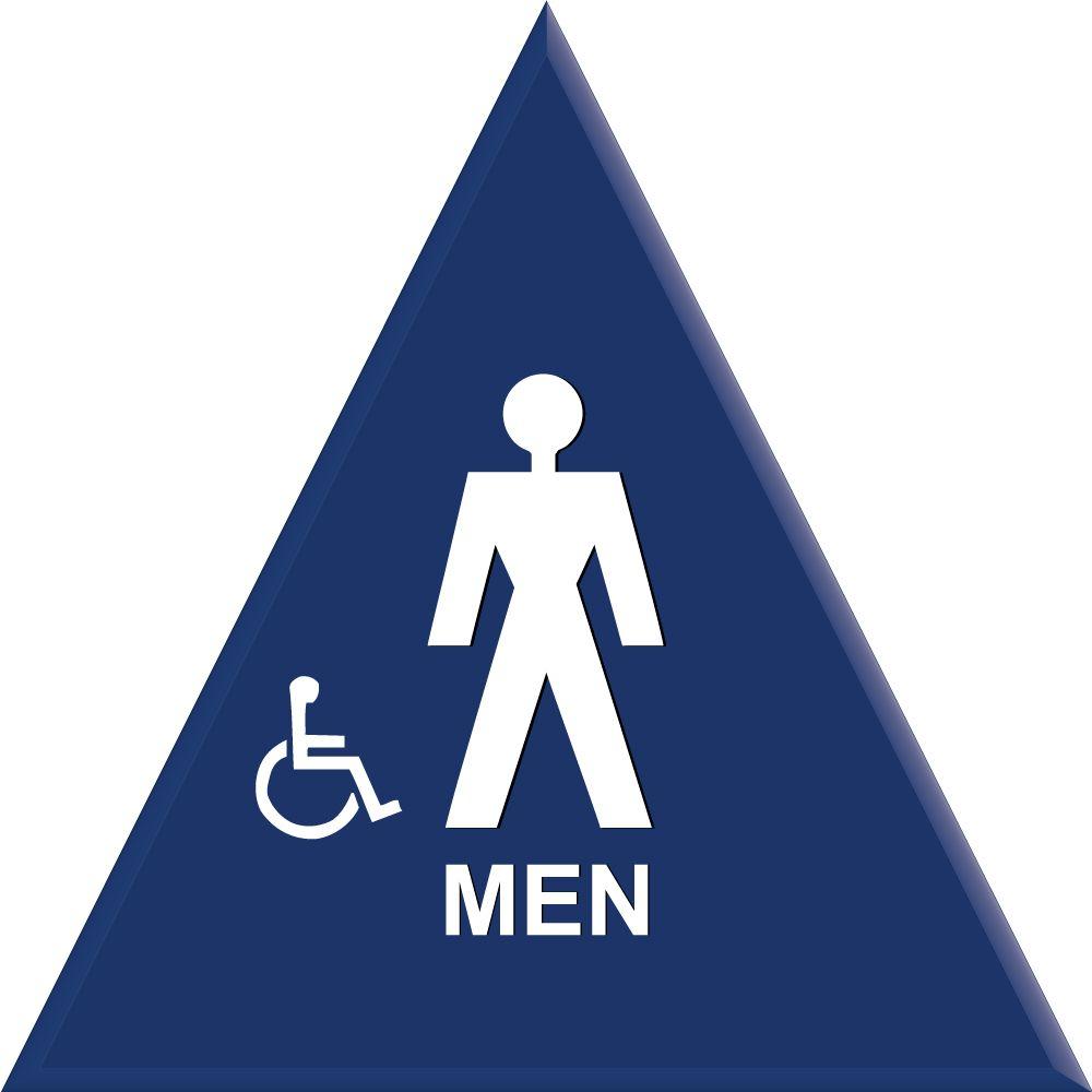 9 Blue Triangle Logo - Lynch Sign 12 in. Blue Triangle with Men Symbol and Accessible ...