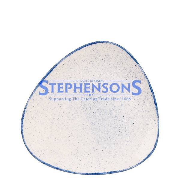 9 Blue Triangle Logo - Churchill Stonecast Hints Indigo Blue Triangle Plate 9