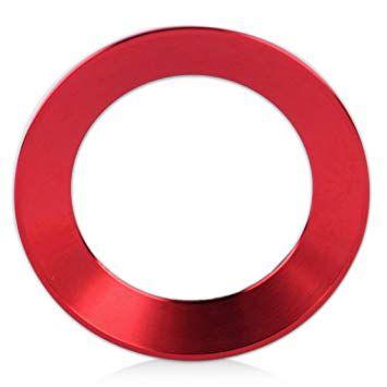 Circle Red Center Logo - beler Red Car Steering Wheel Center Logo Badge Trim Decorative Ring ...