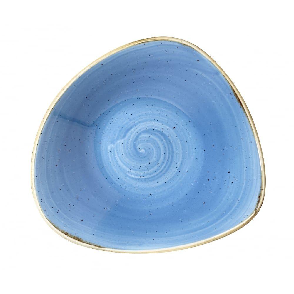 9 Blue Triangle Logo - Churchill Stonecast Cornflower Blue Triangle Bowl 23.5cm 9 1/4