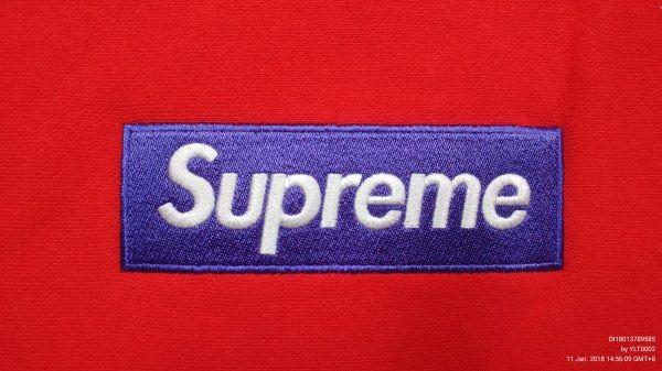 Red Purple Logo - QC] Biritpower FW17 Red Purple Box Logo Hoodie XL with measurements ...