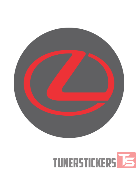 Circle Red Center Logo - Lexus Logo Center Cap Stickers - Tuner Stickers